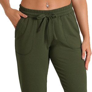 Pantalones Jogger Cargo Suaves de Cintura Media para Mujer, Tallas Grandes, Transpirables, de Lona de Poliéster/Algodón Sólido Premium con Bolsillos - Product Image 4