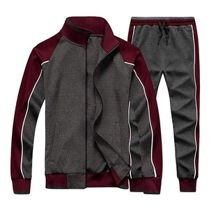 Chándal deportivo personalizado con cremallera completa para hombre, traje deportivo de invierno ajustado con capucha, servicio OEM, diseño deportivo impreso - Product Image 1