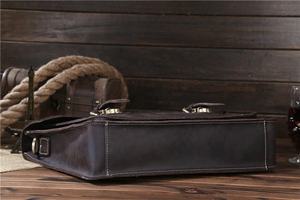 Leather Office <b>Bag</b> Briefcases <b>for</b> <b>Men</b> Messenger Unisex Document Durable Genuine Leather Laptop <b>Bag</b> With Customized LPG-0075 - Product Image 5