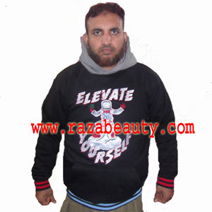 Alta calidad 100% algodón polar lavado antiarrugas hombres manga larga cremallera Sudadera Capucha logotipo personalizado estampado sólido invierno - Product Image 4