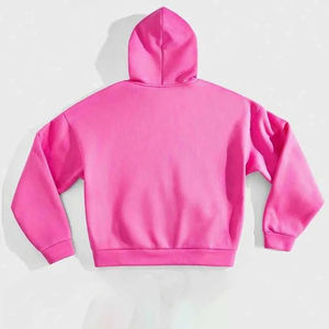 Custom New 100% Cotton Heavyweight <b>Cropped</b> Zipper Hoodies Oversized loose shoulder Unisex Custom Printing Design Zipper Hoodies - Product Image 6