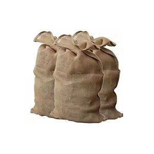 Sac fourre-tout en jute recyclable et durable imprimé d'un logo personnalisé Emballage textile souple naturel écologique pliable fait à la main pour les aliments - Product Image 4