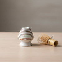 Support de fouet à matcha réutilisable en porcelaine durable de qualité supérieure, design japonais, avec glaçure réactive, référence 3461003