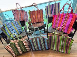 ถุงช้อปปิ้งทำจากโพลีโพรพิลีนรีไซเคิลเป็นมิตรกับสิ่งแวดล้อมขนาดใหญ่ถุงพลาสติกแบบยั่งยืนมีซิปกระเป๋าไนลอนรีไซเคิลสำหรับตลาด - Product Image 4