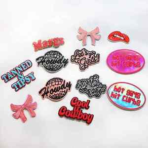 High Quality Embroidered Patches for Clothing Iron-On Style <b>Heat</b> Pressed Cute Small Patch Western Cowboy Hat Patches Trucker Hat - Product Image 3