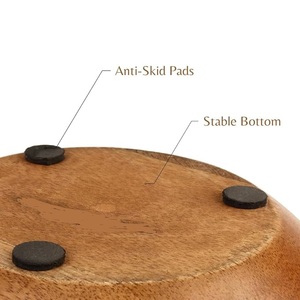 Bol de service en bois au prix d'usine, forme personnalisée, bols de service artisanaux pour des options de restauration durables aux meilleurs prix - Product Image 4