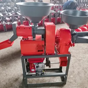 Hot selling rice husk hammer mill machine screen rice mill rubber roller sb 10 small rice milling