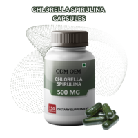 Marque distributeur OEM/ODM Capsules de Chlorella Spirulina 150 Chlorella Capsules de Chlorella Spirulina Chlorella pour la santé cardiaque