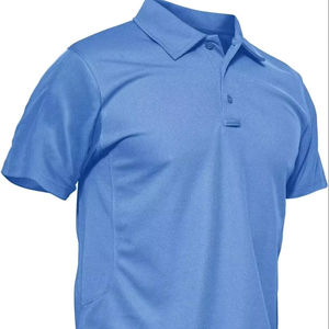 Manga corta transpirable de secado rápido de talla grande para camisa Patrón sólido Spandex/Lona de algodón Golf para camisas - Product Image 1