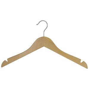 Solid Wood Single Hook <b>Hangers</b> for Clothing Store and Clothes Rack - Product Image 1