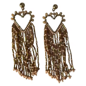 Pendientes de Borla con Cuentas de Diseño Personalizado para Mujer, Joyería Moderna y Sencilla de Alta Calidad en Acero Inoxidable - Product Image 4