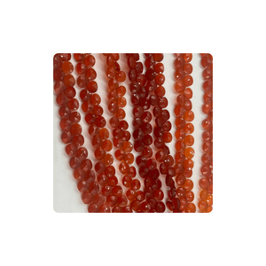 Cuentas de Piedras Preciosas de Cornalina Roja Natural de Primera Calidad, Forma de Corazón Facetado, Briolette de 5 mm, Color Rosa, Hilo de 8 Pulgadas - Product Image 2