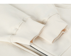 Venta al por mayor en blanco zip up hoodies Unisex Pullover de alta calidad para hombre en blanco de gran tamaño de lana lavado ácido zip up HOODIE - Product Image 1