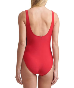 Maillot de bain une pièce personnalisable pour femme, taille haute, imprimé, écologique, à nouer devant, séchage rapide, antibactérien, réversible - Product Image 5