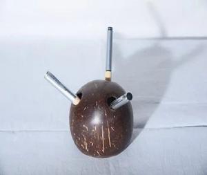 Tasse en coquille de noix de coco naturelle écologique Bol en noix de coco fabriqué à la main avec logo personnalisé pour la fabrication de bougies - Product Image 6