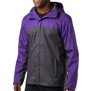 Veste coupe-vent matelassée à capuche pour homme personnalisée, service OEM, haute qualité, séchage rapide, respirante, col montant, devant - Product Image 1