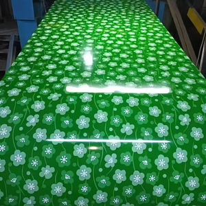 Tôle d'acier galvanisée Bobine d'acier galvanisée prépeinte Rouleau de Ppgi Motif de fleur Bobine de tôle d'acier galvanisée prépeinte - Product Image 1