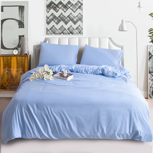 Hiện đại mềm chải sợi nhỏ Duvet cover Set rắn màu 300tc chủ đề đếm 3pcs Comforter bìa dây kéo + 2 gối - Product Image 6