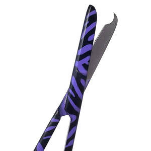 Tijeras de punto de sutura de 4,5 pulgadas de calidad superior, punta en forma de gancho, diseño de acero inoxidable reutilizable, llamativos remolinos morados - Product Image 3