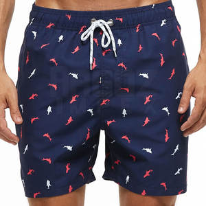 กางเกงขาสั้นชายหาดของผู้ชายผ้าคอตตอน100% แห้งเร็วระบายอากาศได้ดีแบบปิดเอวสูงแบบผูกเชือก - Product Image 6