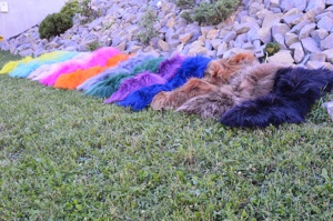 Nhuộm thảm da cừu Iceland. Da cừu len dài tuyệt vời. Da cừu da. Thảm da cừu. Thảm, trang trí nhà - Product Image 5