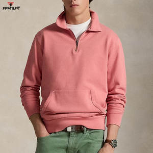 2025 gros hommes sweats meilleur tissu coton sweat personnalisé plaine sweat personnalisé demi fermeture éclair sweats à capuche sweat-shirt - Product Image 3