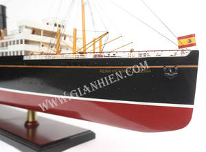 Gia Nhien Fabricant Conception personnalisée SS Reina Victoria-Eugenia Bateau de croisière MODÈLE EN BOIS artisanat en bois MODÈLE DE BATEAU - Product Image 2