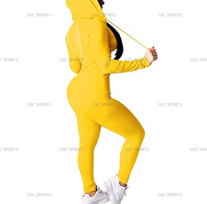 Survêtement de printemps pour femme – Idéal pour le jogging, la gym, le yoga – Coupe régulière, polyester/coton, extensible dans quatre directions, respirant, taille élastique, personnalisable - Product Image 6