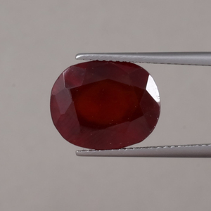 Pierre précieuse naturelle en hessonite rouge, taille ovale de 9,64 carats, 14x11,5 mm |   Fabrication de bijoux en gros de qualité supérieure certifiée IGI - Product Image 1