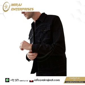 แจ็กเก็ตยีนส์สีน้ำเงินของผู้ชายเสื้อแจ็กเก็ตยีนส์สำหรับผู้ชายทันสมัยทันสมัยสำหรับฤดูใบไม้ร่วง - Product Image 4