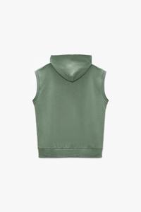 High Quality Oversize <b>Sleeveless</b> <b>Hoodie</b> Solid Color Breathable Lightweight Gym <b>Hoodie</b> Bodybuilding Casual Sweatshirts For <b>Men</b> - Product Image 5