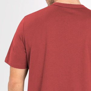 Hombres azul real 100% algodón 220 gramos suave minimalista puño Logo Casual ecológico transpirable Streetwear verano moda Top - Product Image 2