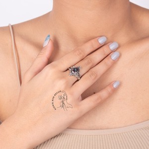 Cute Trending Exotic <b>Boho</b> <b>Ring</b> Rose Quartz Mystic Topaz Unique Designs <b>Silver</b> Vintage Women Fine Jewelry Wedding Customizable - Product Image 4