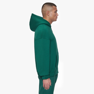 เสื้อฮู้ดดี้ผู้ชายผ้าฟลีซเนื้อหนัก 100% ผ้าฝ้าย สไตล์สตรีทแวร์ แบบซิป  ไม่มีลาย  สำหรับผู้ชาย ผ้าฝ้ายผสมพื้นฐาน - Product Image 6