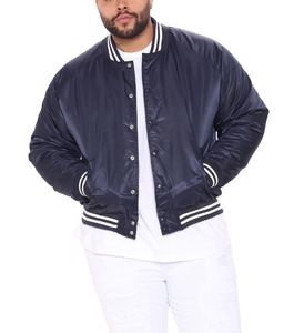 Veste universitaire en satin tricoté sur mesure, vente en gros OEM |   Blouson Bomber de Baseball Streetwear Printemps Broderie Respirant Tendance - Product Image 4
