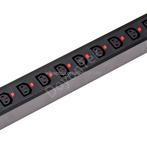 DoyonTek Metal 1U IEC C13/C19 Rack PDU avec 12 prises, fonction d'éclairage et de verrouillage pour les centres informatiques et les centres de données IDC - Product Image 3