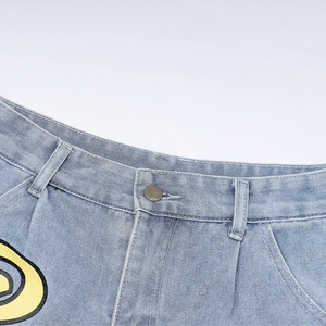 2026 en relieve Sun Faded Double Knee Denim Jeans para hombres OEM Fabricante Cargo Style Shorts con impresión digital moq bajo - Product Image 4