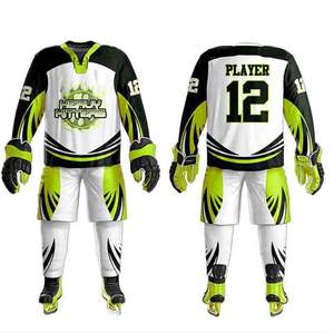 Nouveau maillot de hockey sur glace imprimé de haute qualité, design personnalisé, pour adultes, vêtements d'équipe, vêtements de sport, sublimation, antibactérien, 100% - Product Image 1