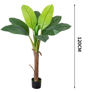 ต้นกล้วยปลอมพร้อมกระถาง ต้นกล้วยเทียมสูง ต้นไม้ประดับพื้นปลอม 3 กิ่ง สำหรับตกแต่งบ้านและสำนักงาน - Product Image 5