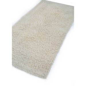Tapis en laine noué à la main Zuri Ivory, couleur unie, abstrait, pour salon, couloir, entrée, design puzzle rectangulaire pour adolescents - Product Image 2