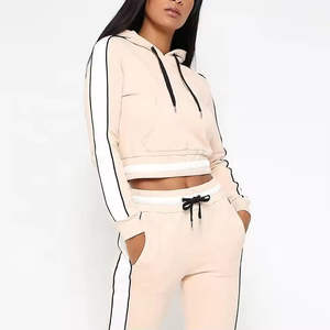 Conjunto Deportivo de Mujer para Invierno, Informal, Ecológico, Lavado, Transpirable, Corto, con Capucha, Cordón Ajustable, Diseño Sólido, Logotipo Personalizado - Product Image 1