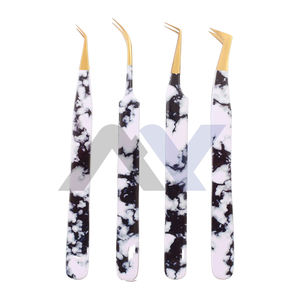 Pince à cils de volume 3d Pince à cils professionnelle en acier inoxydable pour extension de cils Individuelle Incurvée en fibre Grip Strip Lash - Product Image 6