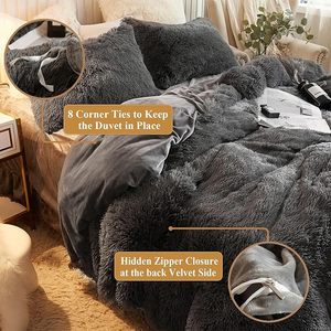 Ev İçin Fabrika Özel Üretim Dört Parçalı Yatak Örtüsü Seti, Yumuşak ve Nefes Alabilen Polyester ve Peluş Kumaş, Konforlu, Dayanıklı, Kolay Bakım - Product Image 2