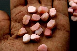 <strong>October</strong> Birthstone <strong>10</strong>-Piece Set 12-14 MM Raw Pink Opal Gemstones Genuine Natural Crystal Loose Rough Gemstones Wholesale