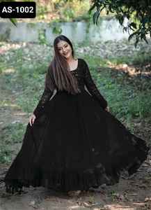 Ropa étnica india Fancy Georgette Plain Anarkali Vestidos con tallas grandes disponibles para bodas y festivales Ropa India - Product Image 2