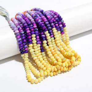 Perles Rondelles Opale Jaune Violet Orange, Chaîne de Pierres Précieuses pour la Fabrication de Colliers et Bracelets, Perles Multicolores Tendance Style 2026 - Product Image 3