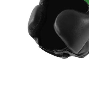 Casque de boxe en cuir PU vert et noir avec protection faciale et fermeture auto-agrippante unisexe pour adulte 2026 - Product Image 3