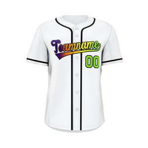 Vente en gros Design personnalisé maille sublimée Baseball Softball entraînement unisexe adulte jeunesse brodé court bouton respirant court - Product Image 4