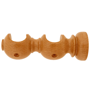 Support en bois double lisse ouvert 28x120 mm. Teck - Product Image 1