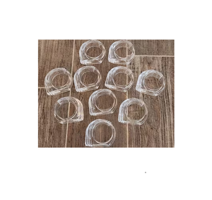 Handmade Heart-Shaped Napkin Rings High Quality Acrylic Napkin Holder with <b>Diamond</b> Cut Design for <b>Wedding</b> Table Decorative Items - Product Image 5